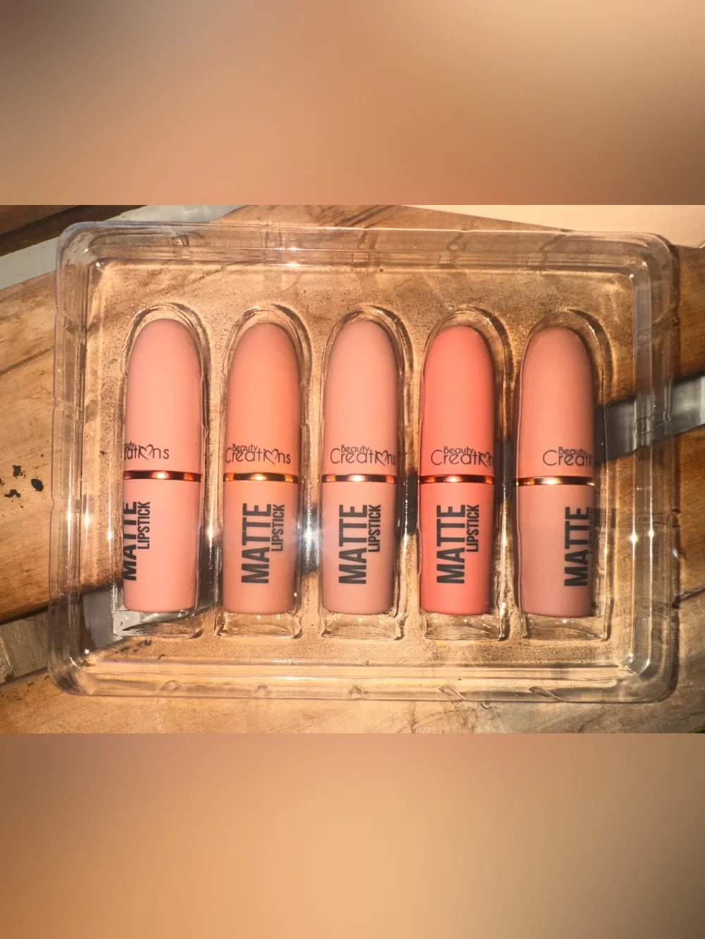 Beauty Creations Bare Five Matte Lipstick Set - Nude Shades - New
